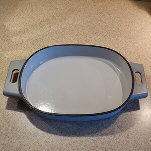 Pampered Chef 2 QT Enameled Cast Iron Baker -Gray